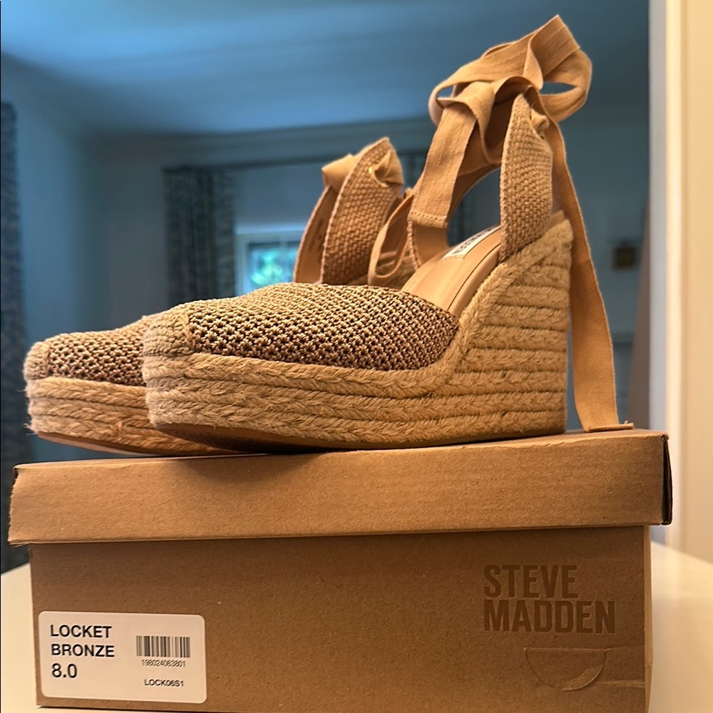 Steve Madden Brown Espadrille Slip-Ons